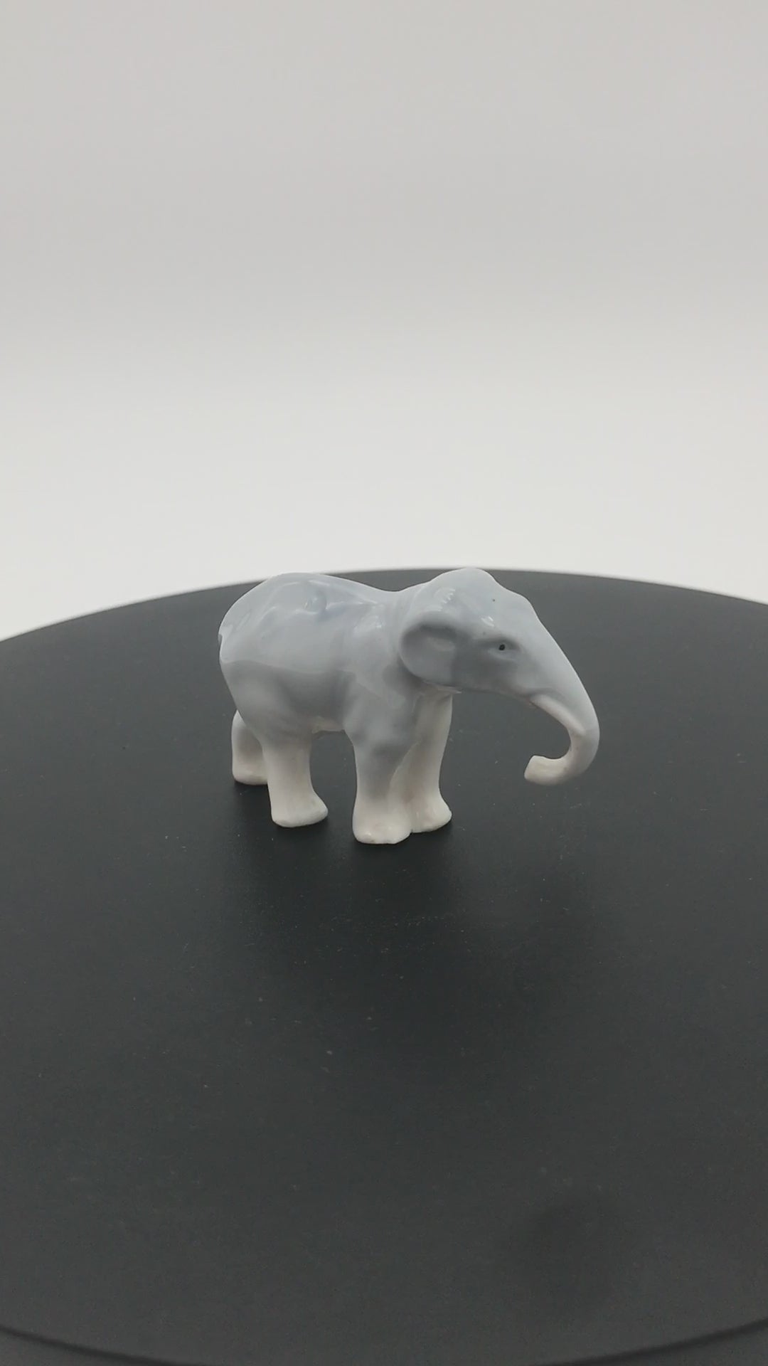 1930s Miniature Porcelain Elephant Figurine (1 1/2 Inches)
