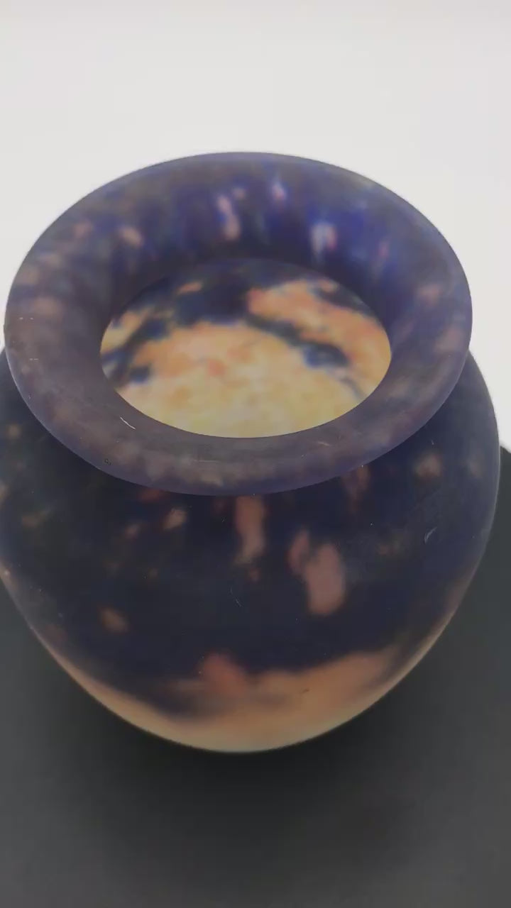 1920s Verre Nuage Cloud Glass Vase - France (5 Inches)