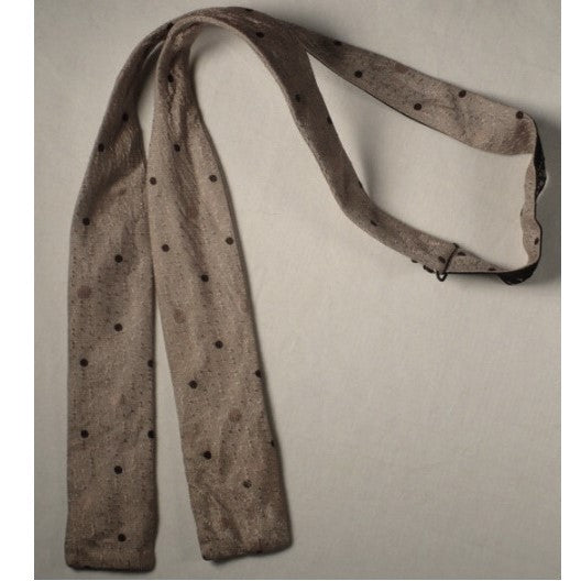 1930s Vintage Jazz Age Polka Dot Silk Batwing Self-tie Bow Tie