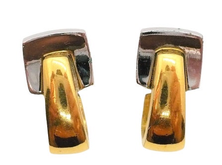 1980s Vintage Givenchy Two-tone Earrings