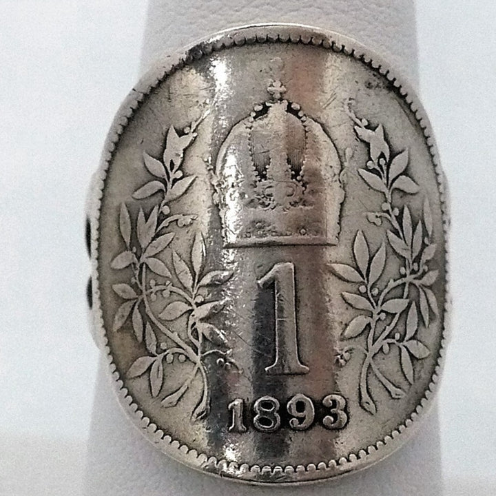 1960s Vintage Austrian Krone Coin Ring Size 7.5