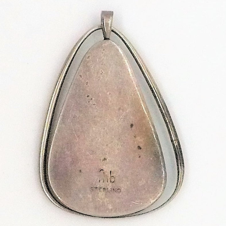 1950s Vintage Sterling Silver Dumortierite Pendant by Boothby