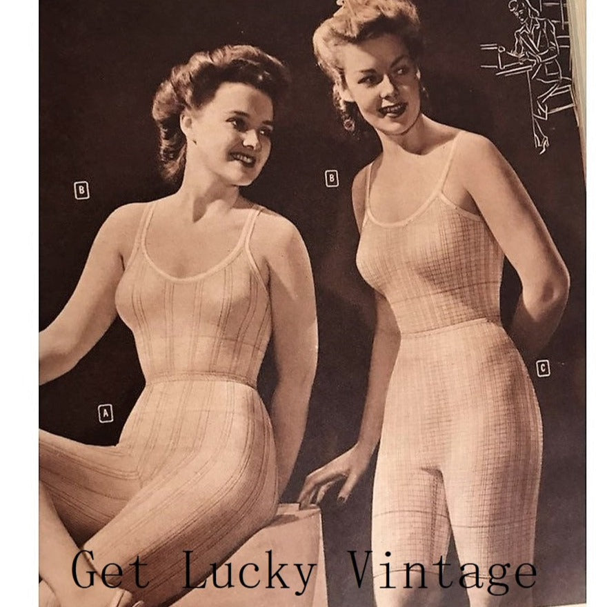 1940s Vintage Undershirt Panty Set