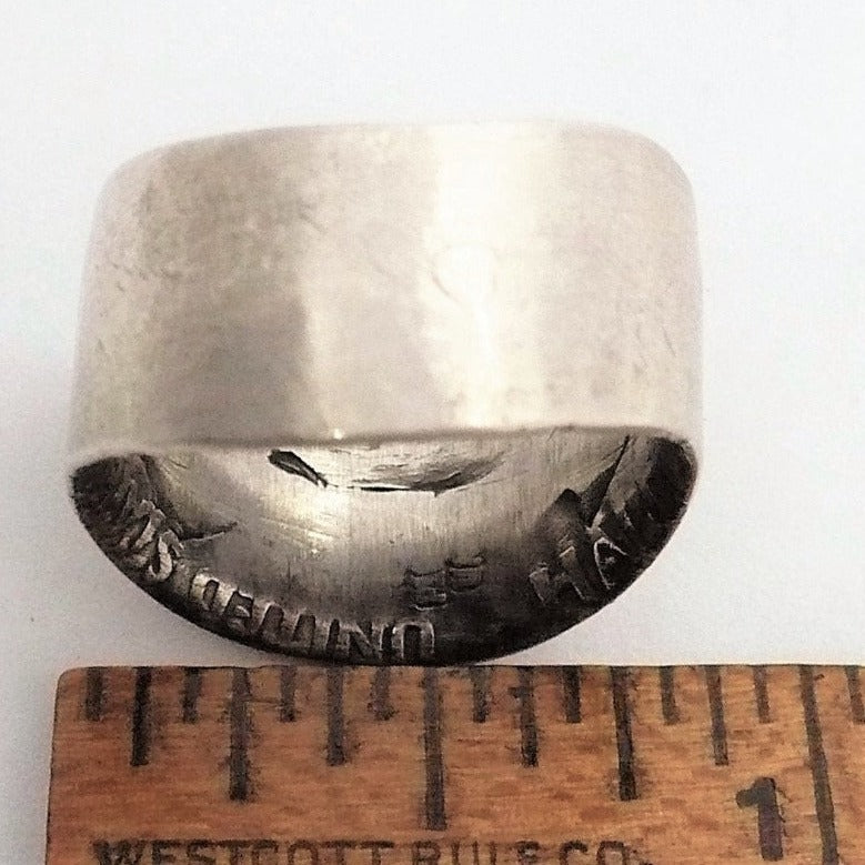 1980s Vintage Silver Liberty Coin Ring 6
