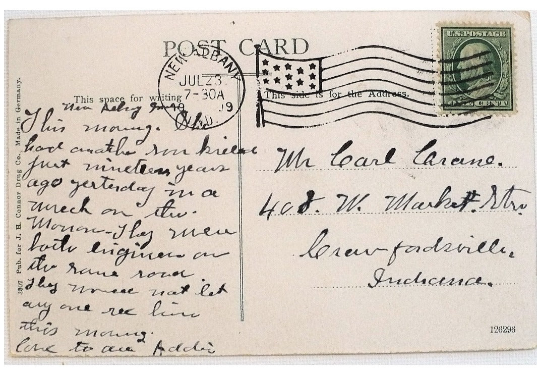 1909 Corydon Pike New Albany Indiana Vintage Postcard