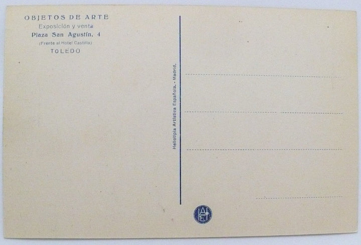 1909 Art Sale San Augustin Square Toledo Spain Vintage Postcard RPPC