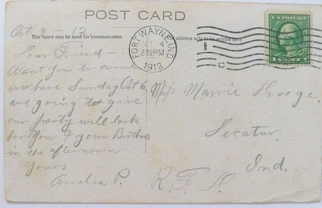 1912 There's A Reason Vintage Romance Postcard