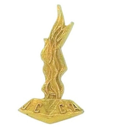 1980s Vintage Gold Eternal Flame Judaica Lapel Pin Tie Tack